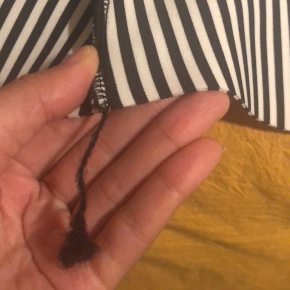 Pleated A-Line Stripped MIDI Skirt - Picture 7 of 7